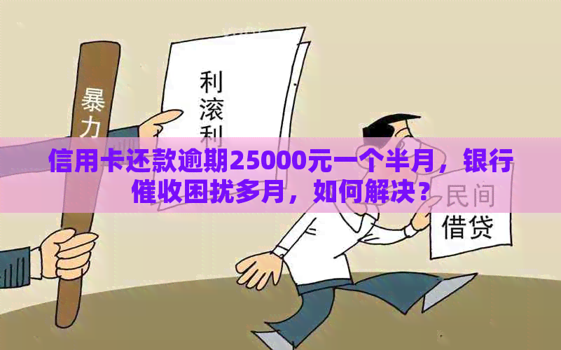 信用卡还款逾期25000元一个半月，银行困扰多月，如何解决？