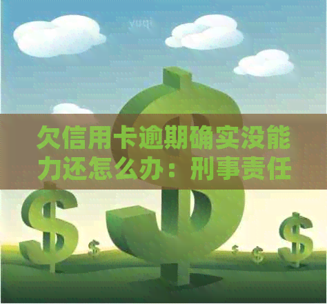 欠信用卡逾期确实没能力还怎么办：刑事责任与解决策略