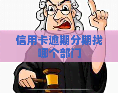 信用卡逾期分期找哪个部门