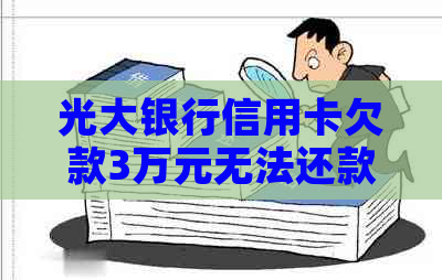 光大银行信用卡欠款3万元无法还款的解决策略及相关问题解答