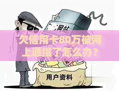 欠信用卡80万被网上通缉了怎么办？