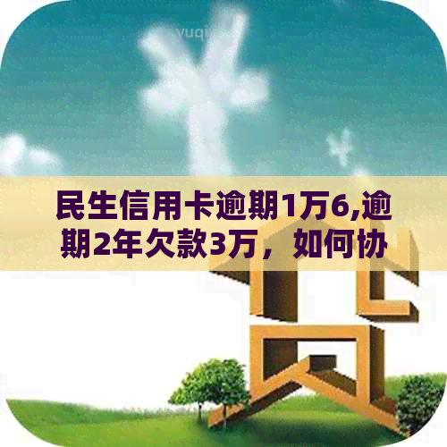 民生信用卡逾期1万6,逾期2年欠款3万，如何协商还款？