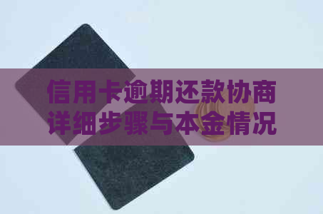 信用卡逾期还款协商详细步骤与本金情况说明申请书模板