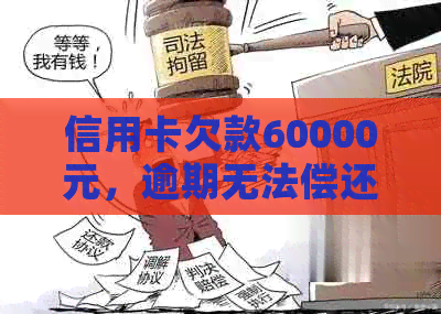 信用卡欠款60000元，逾期无法偿还，如何解决？