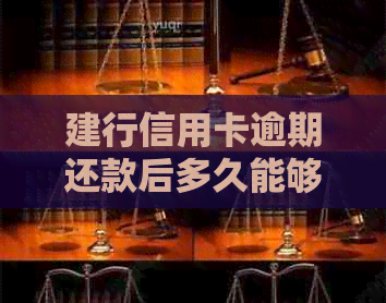 建行信用卡逾期还款后多久能够恢复信用并重新使用？