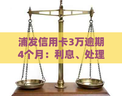 浦发信用卡3万逾期4个月：利息、处理与起诉风险全解析