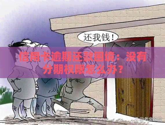 信用卡逾期还款困境：没有分期权限怎么办？