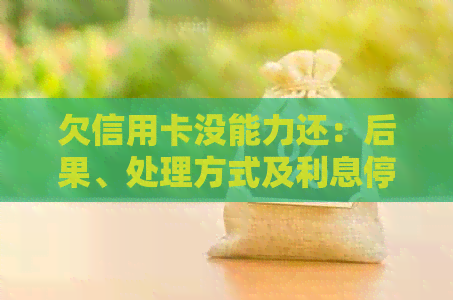 欠信用卡没能力还：后果、处理方式及利息停止申请