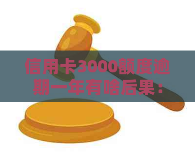 信用卡3000额度逾期一年有啥后果：逾期一年的费用、影响与解决办法