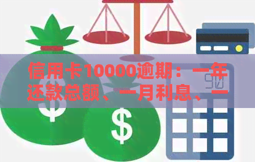 信用卡10000逾期：一年还款总额、一月利息、一天利息、二年利息及逾期后果