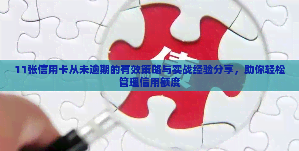 11张信用卡从未逾期的有效策略与实战经验分享，助你轻松管理信用额度