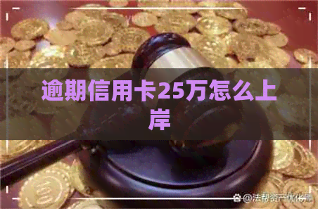 逾期信用卡25万怎么上岸