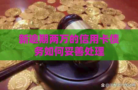 新逾期两万的信用卡债务如何妥善处理