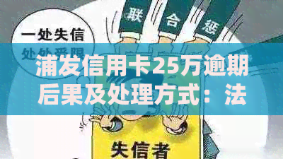 浦发信用卡25万逾期后果及处理方式：法律追讨与每月还款500元