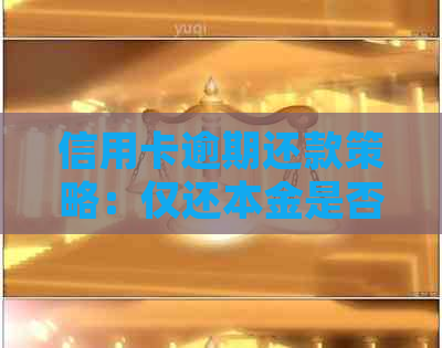 信用卡逾期还款策略：仅还本金是否足够？其他解决方案有哪些？