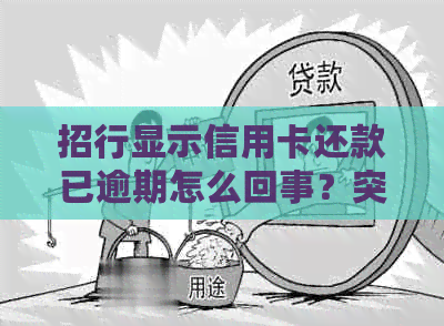 招行显示信用卡还款已逾期怎么回事？突然出现逾期，已经还款了。