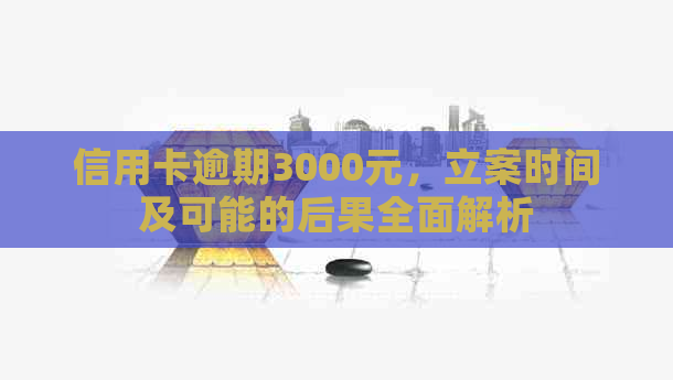 信用卡逾期3000元，立案时间及可能的后果全面解析