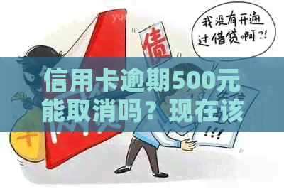 信用卡逾期500元能取消吗？现在该怎么办？