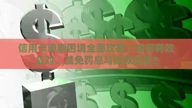 信用卡逾期困境全面攻略：如何有效应对、减免罚息与挽救信用？