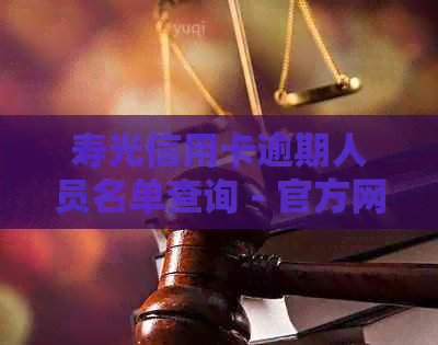 寿光信用卡逾期人员名单查询 - 官方网站提供详单查询服务。