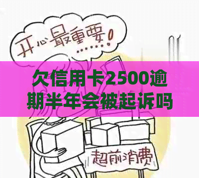 欠信用卡2500逾期半年会被起诉吗？如何处理？