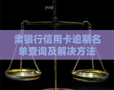 肃银行信用卡逾期名单查询及解决方法全面解析