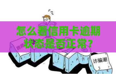 怎么看信用卡逾期状态是否正常？