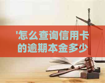 '怎么查询信用卡的逾期本金多少——查看信用卡逾期还款记录与逾期天数'