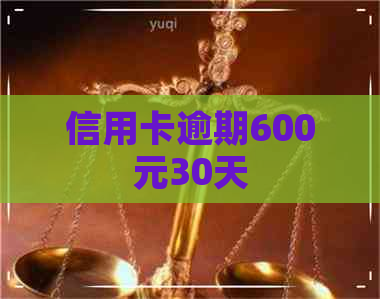 信用卡逾期600元30天