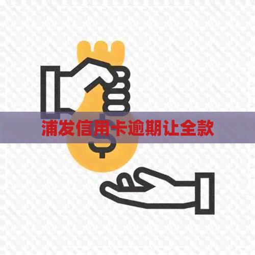 浦发信用卡逾期让全款