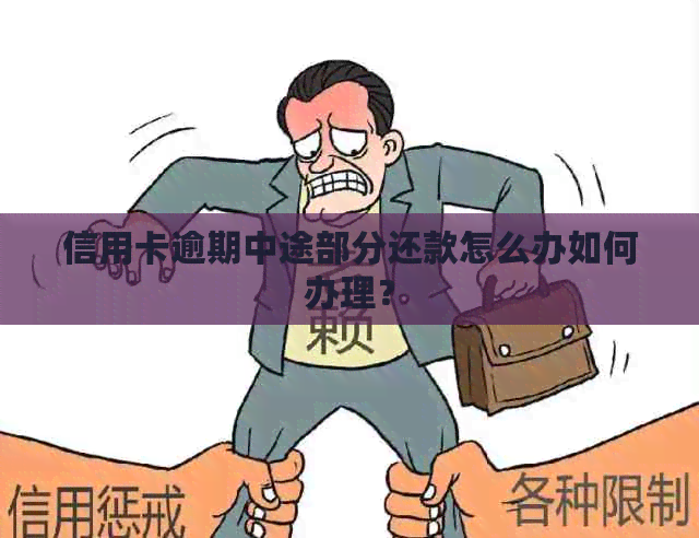 信用卡逾期中途部分还款怎么办如何办理？