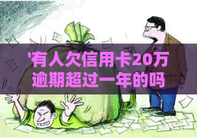 '有人欠信用卡20万逾期超过一年的吗？后果如何？'