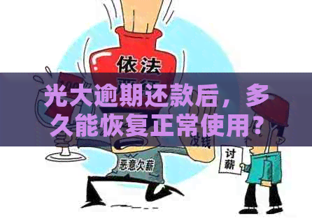 光大逾期还款后，多久能恢复正常使用？