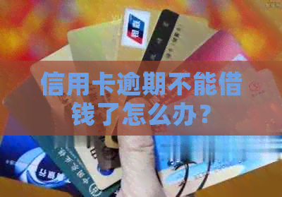 信用卡逾期不能借钱了怎么办？