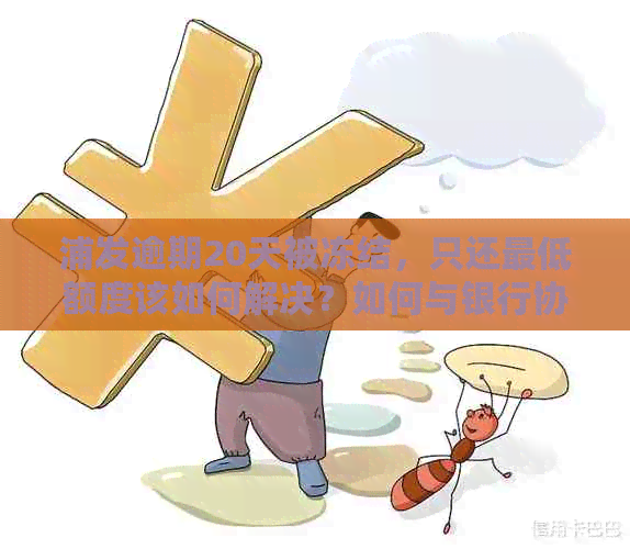 浦发逾期20天被冻结，只还更低额度该如何解决？如何与银行协商还款？