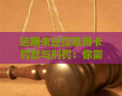 逾期未还信息用卡罚款与刑罚：你需要了解的所有事项