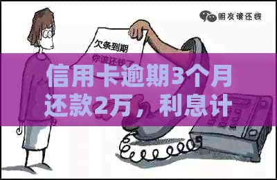 信用卡逾期3个月还款2万，利息计算方式及后果全面解析