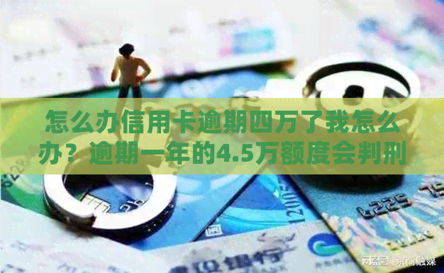 怎么办信用卡逾期四万了我怎么办？逾期一年的4.5万额度会判刑吗？