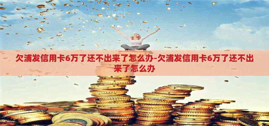 欠浦发信用卡6万了还不出来了怎么办-欠浦发信用卡6万了还不出来了怎么办