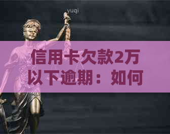 信用卡欠款2万以下逾期：如何处理、可能的后果和解决方法全面解析