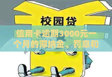 信用卡逾期3000元一个月的滞纳金、罚息和利息计算方法及影响全面解析