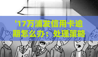 '17万浦发信用卡逾期怎么办：处理策略和后果分析'