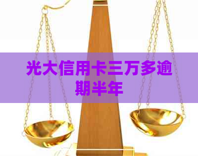 光大信用卡三万多逾期半年