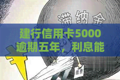 建行信用卡5000逾期五年，利息能减免吗？会起诉吗？