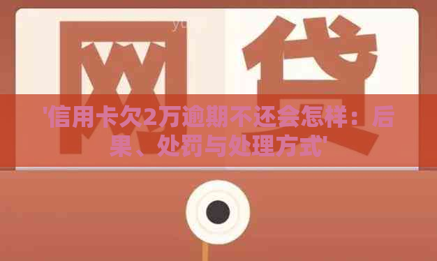 '信用卡欠2万逾期不还会怎样：后果、处罚与处理方式'