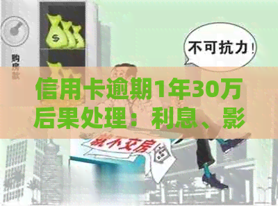 信用卡逾期1年30万后果处理：利息、影响与解决办法