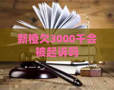 新橙欠3000千会被起诉吗