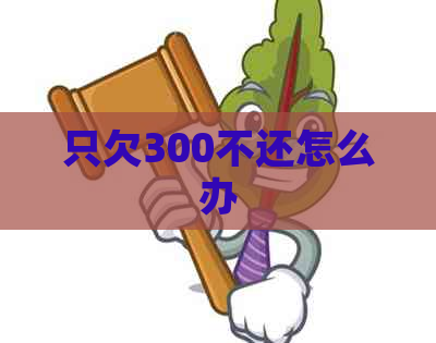 只欠300不还怎么办