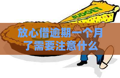 放心借逾期一个月了需要注意什么