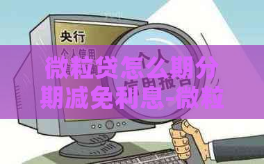 微粒贷怎么期分期减免利息-微粒贷怎么期分期减免利息的